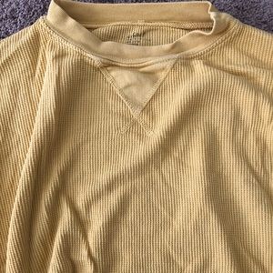 Brandy Melville Cropped Long Sleeve Waffle Shirt.